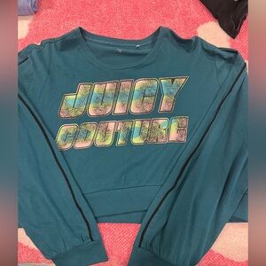 Vintage Juicy Couture blue cropped sweatshirt
